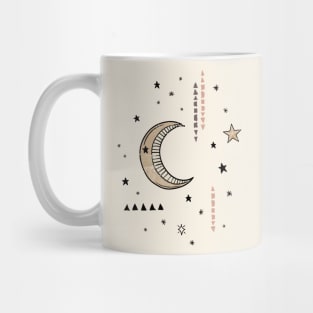 Boho Tribal Moons - cream Mug